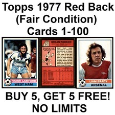 TOPPS 1977 FOOTBALL RED BACK