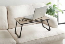 Folding Laptop Table Light Oak