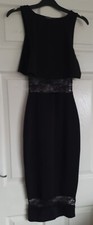 Black Column Dress By Boohoo Size 6 Party / Occasion