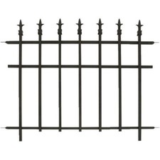  Metal Picket Fence - Black, Brand new still in box