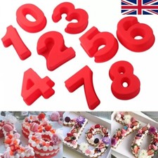 10 Inch 0-9 Number Moulds Baking Forms Silicone Cake Pan Number Cake Molds Tins