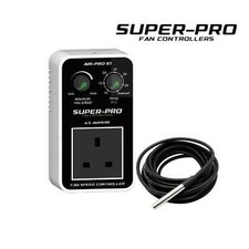 SUPER-PRO Fan Speed Controller 6.5A with Thermostat & Probe for Grow Room