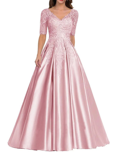 Bride dresses satin - dresses, v-neck