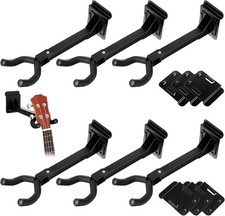6 Pcs Guitar Hanger Wall Mount