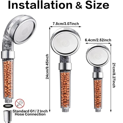 Shower head mode high - 3, turbo