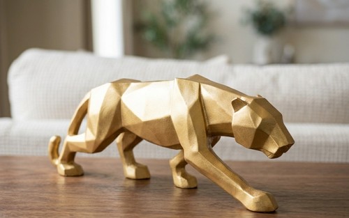 Geometric gold panther - gold,