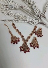 Maroon Rajwari Necklace Set