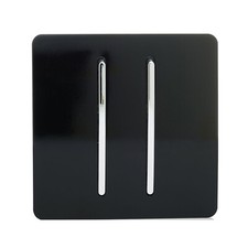 Light Switches 2 Gang 2 Way Screwless Designer Decorative Modern Trendi Switch