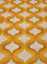 2 vintage fabric curtains