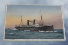 AMERICAN LINE SS ST LOUIS SALMON POSTCARD ORIGINAL ARTWORK W FRED MITCHELL C1910