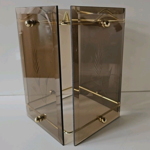 Vintage 1980s glass brass - 1980s, &