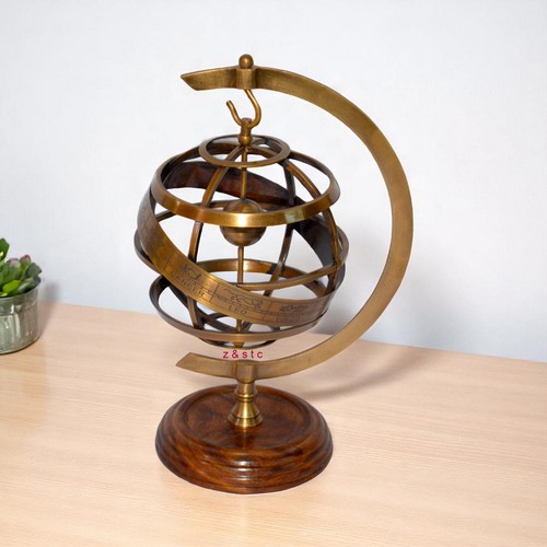 Vintage brass armillary sphere - armillary,