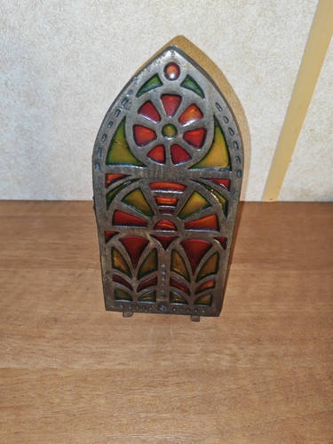 Stained glass candle holder - glass,