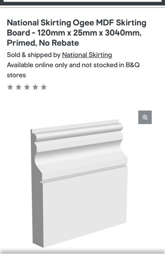 New national skirting ogee mdf - skirting,