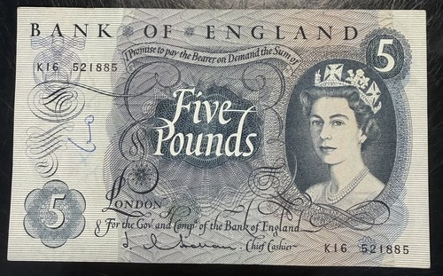Old five pound note - old,