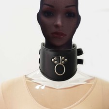 PU Leather Neck Collar Posture Choker Bondage Stockings Headgear Head Harness SM
