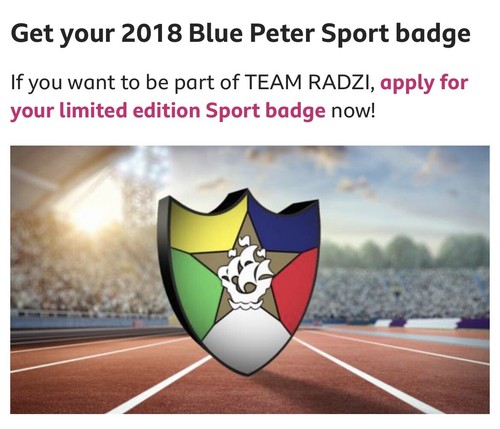 Blue peter sports - blue, badge