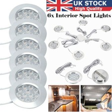 6x 12V Interior LED Spot Lights For VW T4 T5 Camper Van Caravan Motorhome Light