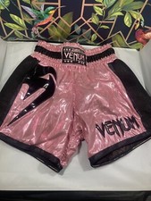 venum giant muay thai metallic pink shorts size L super rare boxing 