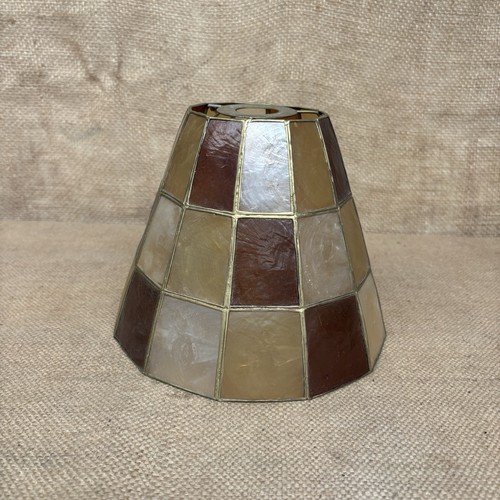 Vintage capiz shell brass - shell, &