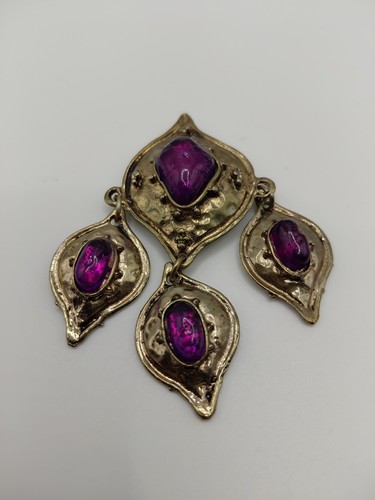 Vintage style gold tone - vintage, purple