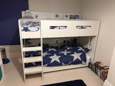 Julian Bowen DOM002 Domino Matt Single Bunk Bed - All White