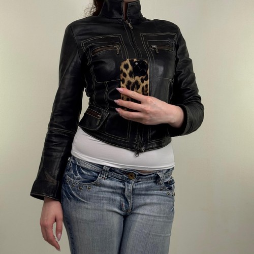 Y2k vintage real leather - y2k,