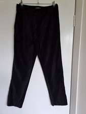 Marks & Spencer Women's Black Velvet Trousers Brand New Size 12 Stunning Quality