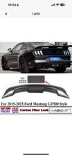 For Ford Mustang GT500 Style Carbon Fiber Look Rear Trunk Spoiler Lip 2015-2023
