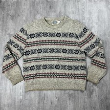 VTG 90S ENVIRONMENTAL CLOTHING USA MADE WOOL BLEND PULLOVER SWEATER FISHERMAN M