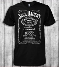 Women's Jack Bauer 24 TV Series Graphic T-shirt Small Black NEW