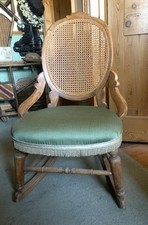Antique Small Rocking Chair  Cane