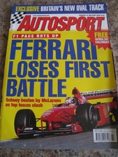 AUTOSPORT FEB 1999 FERRARI LOSES FIRST BATTLE BRITAIN'S NEW OVAL TRACK MCLAREN