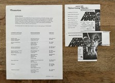 Star Wars Vintage 1977 UK Press Kit Licensee Promotion Page, Advertising Blocks