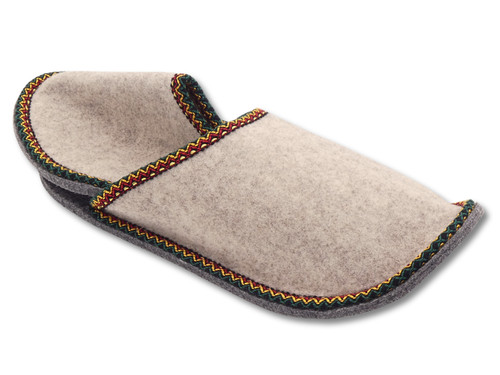 Guest slipper beige wool - beige,