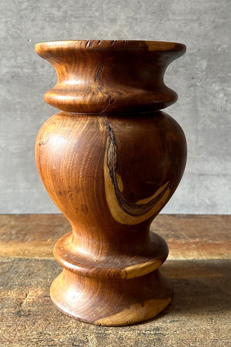 Hand turned wooden vase - turned,