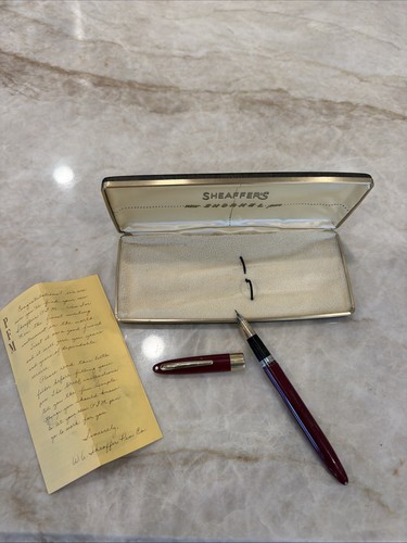 1950s sheaffer burgundy 14k - 1950s,