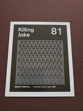 Killing Joke Postcard What's