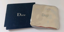 Vintage Y2K Dior Mirror Compact Square Mottled Metal Silver Tone + Pouch Ex Cond