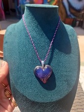 lalique glass heart pendant