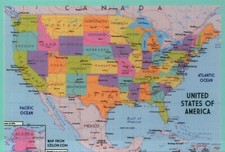Map of the United States of