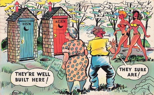 Vintage comic postcard - comic,
