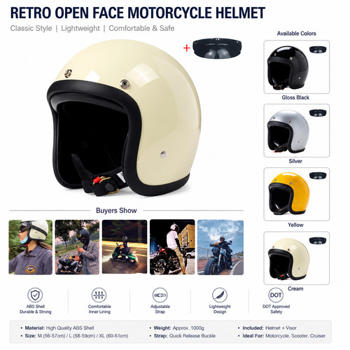Vintage motorcycle helmet jet - motorcycle,