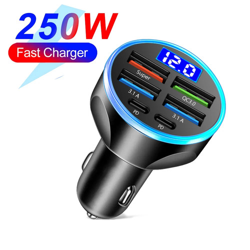 250w car charger qc3 - car,