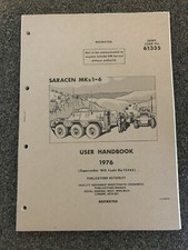 ORIGINAL BRITISH ARMY ALVIS SARACEN APC MANUAL - TANK NORTHERN IRELAND OP BANNER