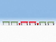 Benches (6) and Litter Bins