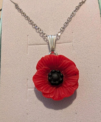 Brand new poppy charm pendant - poppy,