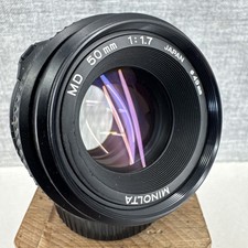 Minolta MD 50mm 1:1.7 lens, Excellent - fits X700 X500 XD5 XD7 XG-M camera mount