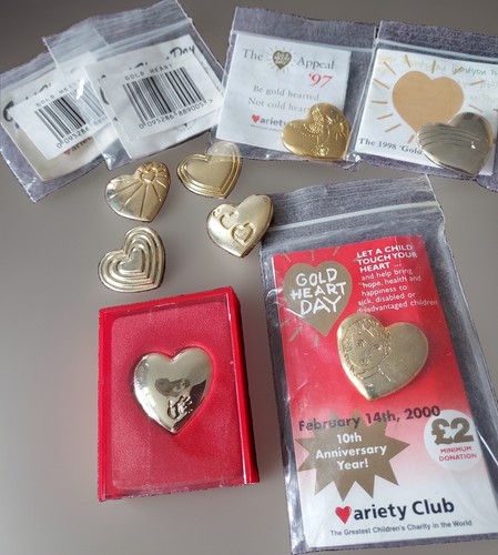 Variety club gold heart - gold, badges