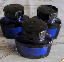 Parker Quink Bottled Ink 3 X 57ml  One Used